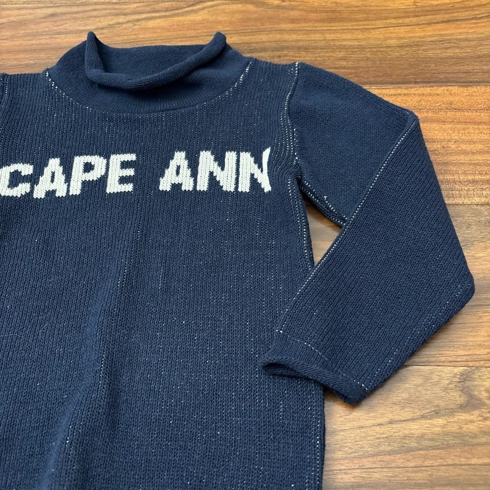 Cape Ann Massachusetts navy knit crewneck sweater - Picture 2 of 4
